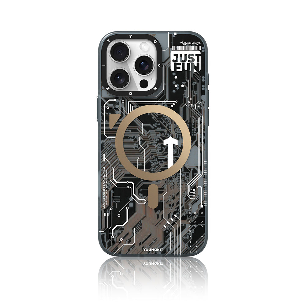 Youngkit Technology Serisi iPhone 16 Pro Max M-safe Şarj Özellikli Kılıf Youngkit Technology Serisi iPhone 16 Pro Max M-safe Şarj Özellikli Kılıf